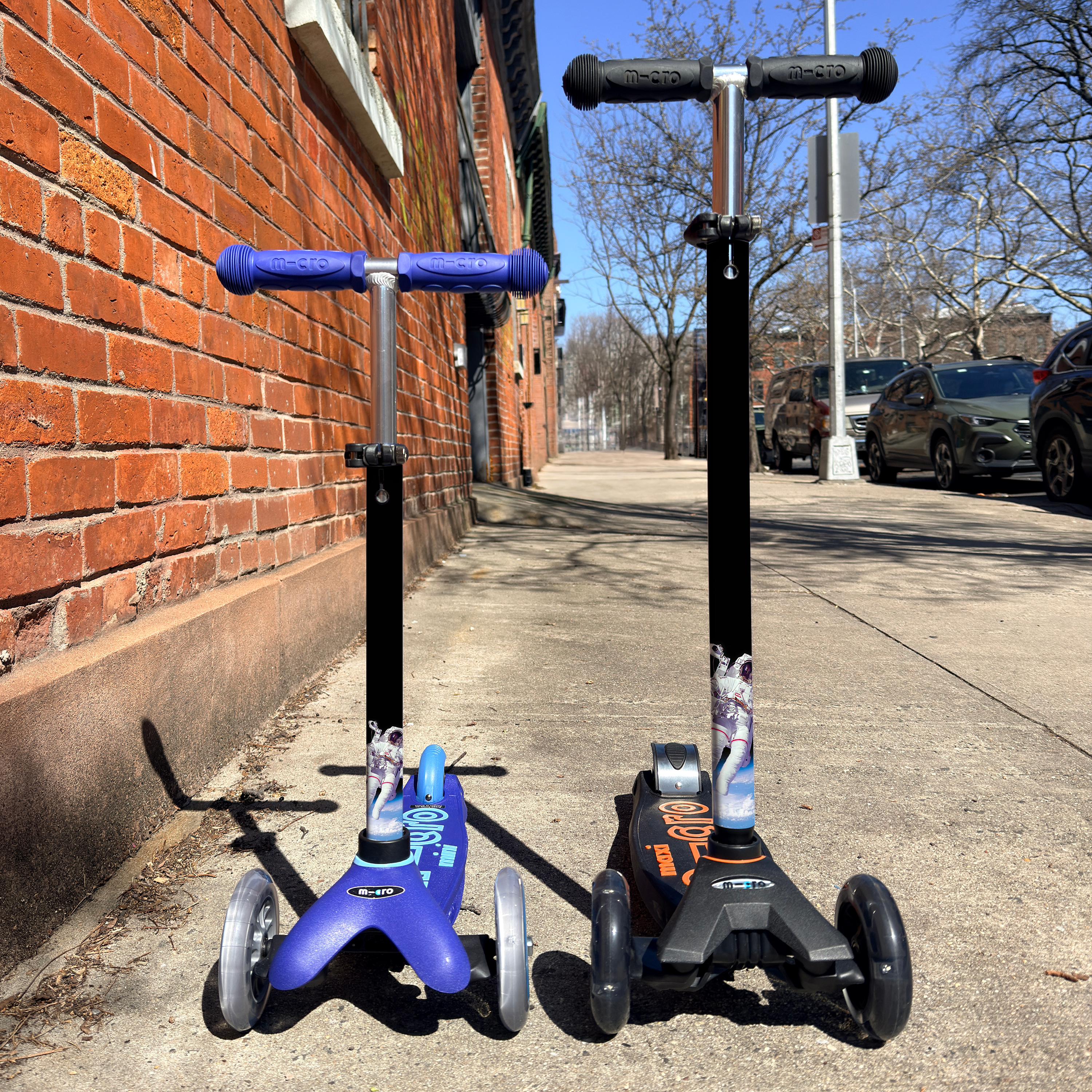 NASA astronaut vinyl scooter wrap for Micro Mini and Micro Maxi kids scooters by ScooterSkin Brooklyn