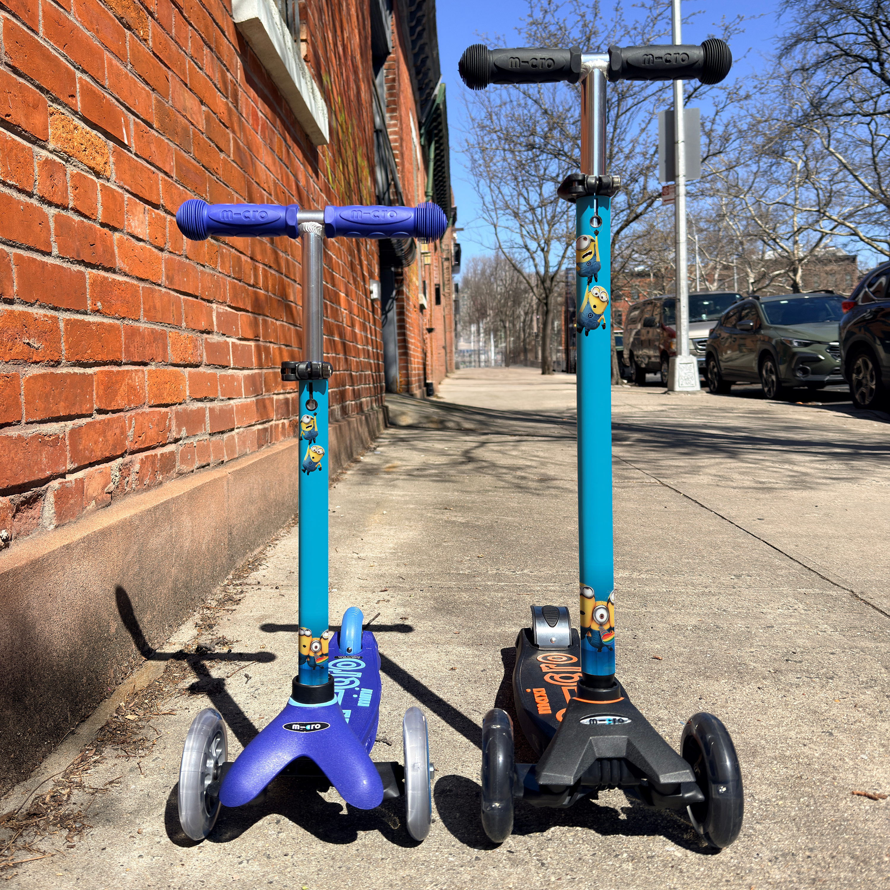 Despicable Me Minions vinyl scooter wrap for Micro Mini and Micro Maxi kids scooters by ScooterSkin Brooklyn