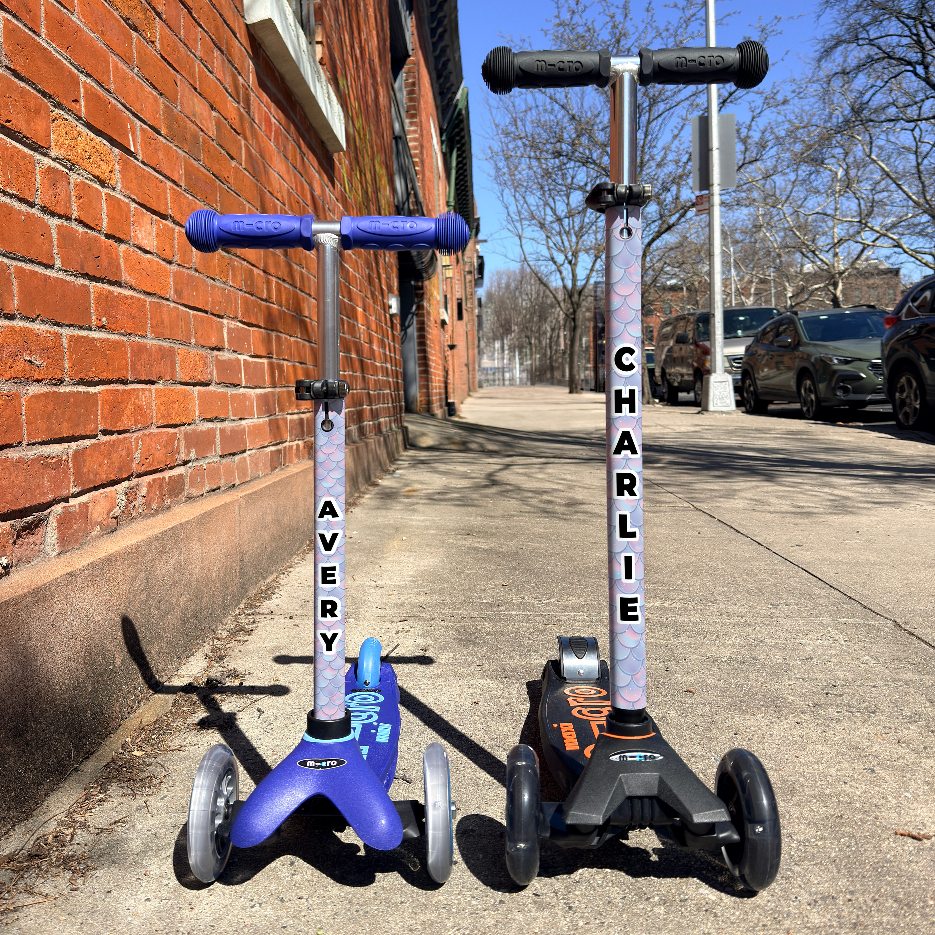 Mermaid vinyl scooter wrap for Micro Mini and Micro Maxi kids scooters by ScooterSkin Brooklyn