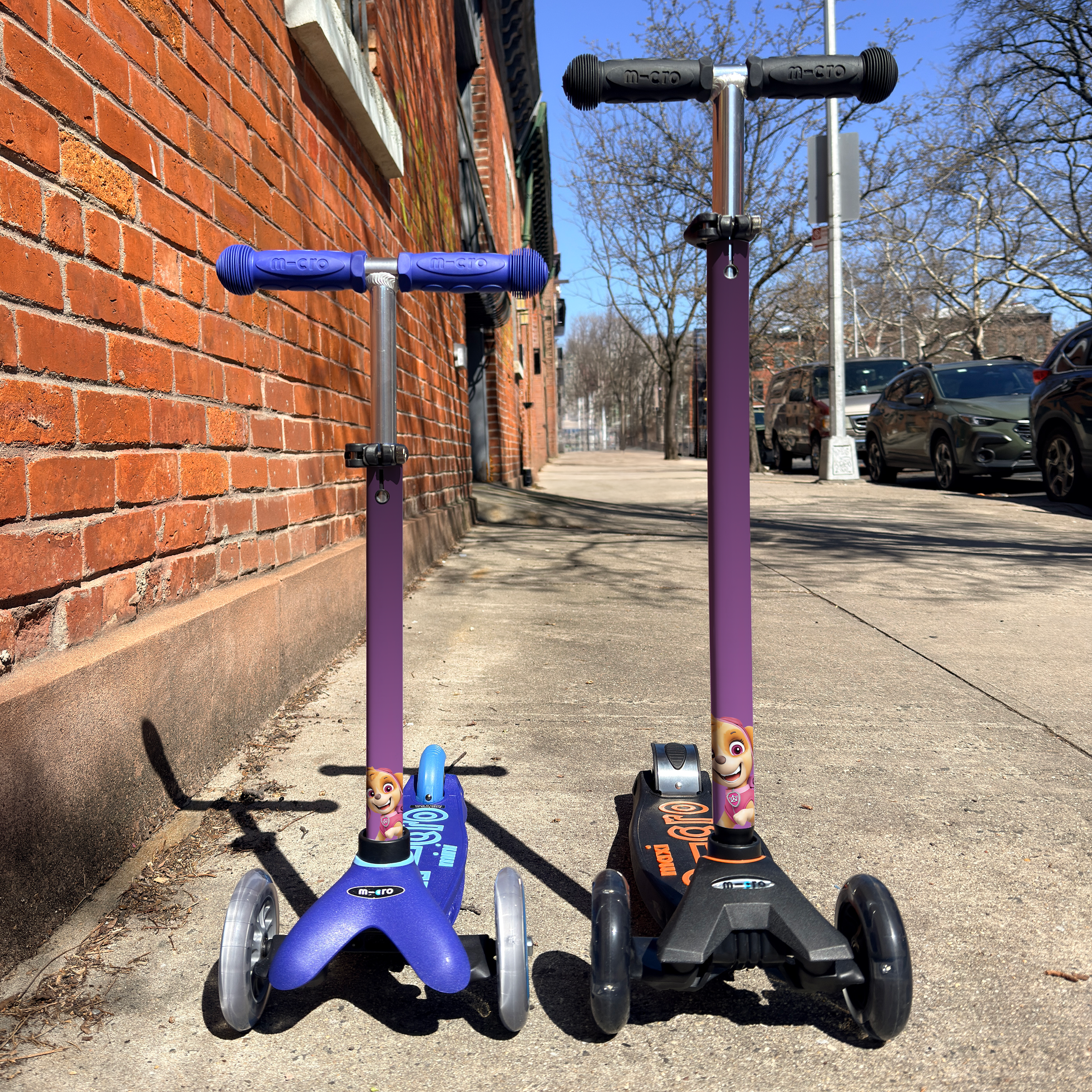 PAW Patrol Skye vinyl scooter wrap for Micro Mini and Micro Maxi kids scooters by ScooterSkin Brooklyn