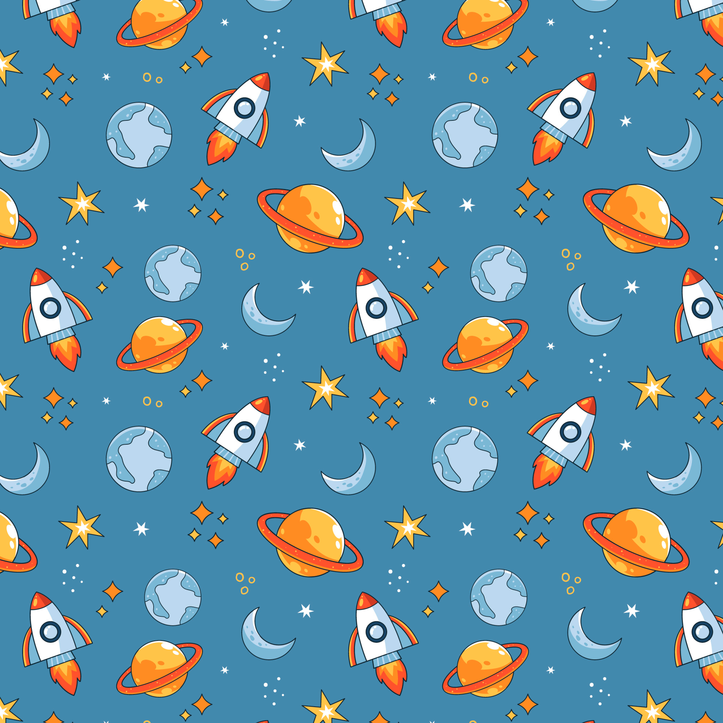 Space rocket vinyl scooter wrap for Micro Mini and Micro Maxi kids scooters by ScooterSkin Brooklyn