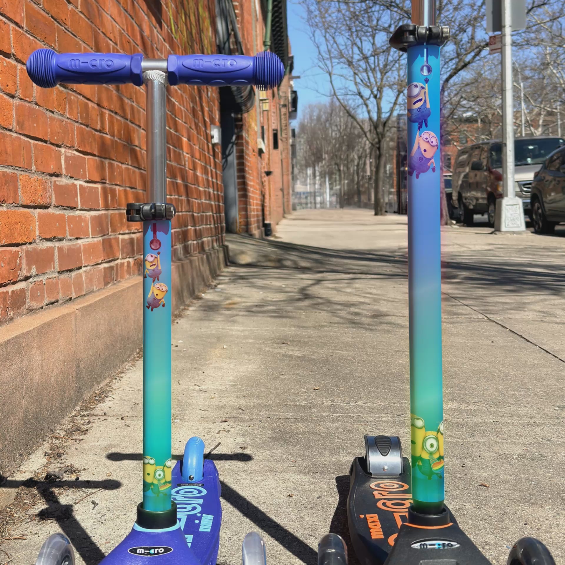 Despicable Me Minions vinyl scooter wrap for Micro Mini and Micro Maxi kids scooters by ScooterSkin Brooklyn